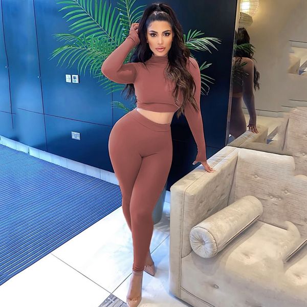 

newasia garden casual tracksuit women two piece set crop and pants sweat suits womens bodycon ensemble femme 2 piece set lj200814, White