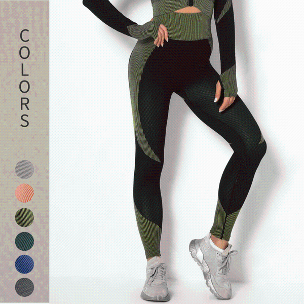 

yoga outfits women's fashion striped high waist hip lifting leggings tights hygroscopic quick drying pants gym sports fitness running, White;red