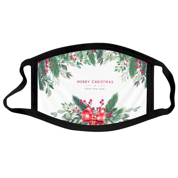 

1pc christmas mask cotton fabric printed reusable washable breathable face cover facemasks for women men festive party supplies wmtntn