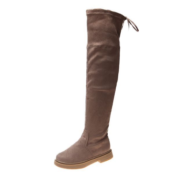 

fashion over the knee boots stretch orange green pink platform boots women winter new slip on black overknee boots
