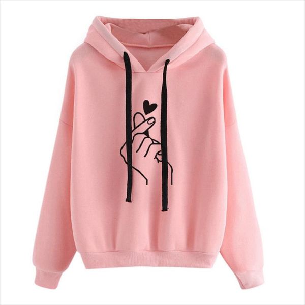 

oversized women hoodies korean style printed drawstring sweatshirt woman hooded long sleeve ladies pullovers casual hoddies, Black