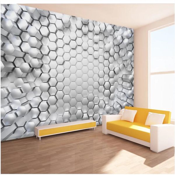 

3d stereo abstract geometric stereo graphic background wall mural 3d murals wallpaper for living room