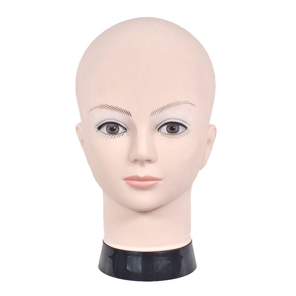 

female pvc mannequin head model wig glasses hat display stand b, White