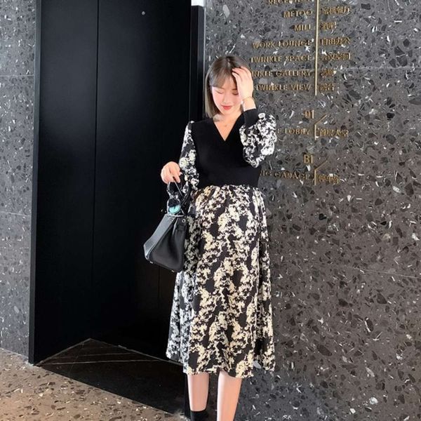 

red winter net clothing sweater knitting drs pregnant women's skirt mother's, White