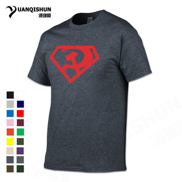 

sport yuanqishun cccp red communist superman t-shirt ussr soviet men cotton t shirt 2018 summer russian fashion gift tees