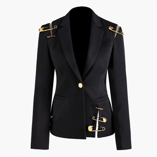 

balck 2021 new single blazer suit autumn luxury woman clothing designer winter j7w5 db3x, White;black