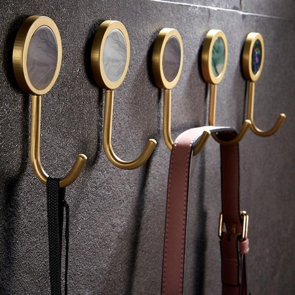 

brass shell hook self-adhesive clothes cap wall hanging shoe cabinet bathroom kitchen wall hooks hanger for home decor