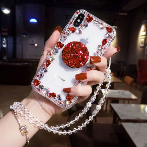 

bling glitter diamond case for oneplus 6 5 one plus 1+5t 3 3t ring holder stand soft silicone tpu phone cover