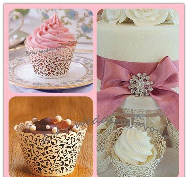 

100pcs lace cupcake wrapper laser cut wedding shower cupcake wrapper favors with high q sqcqmv homes2007