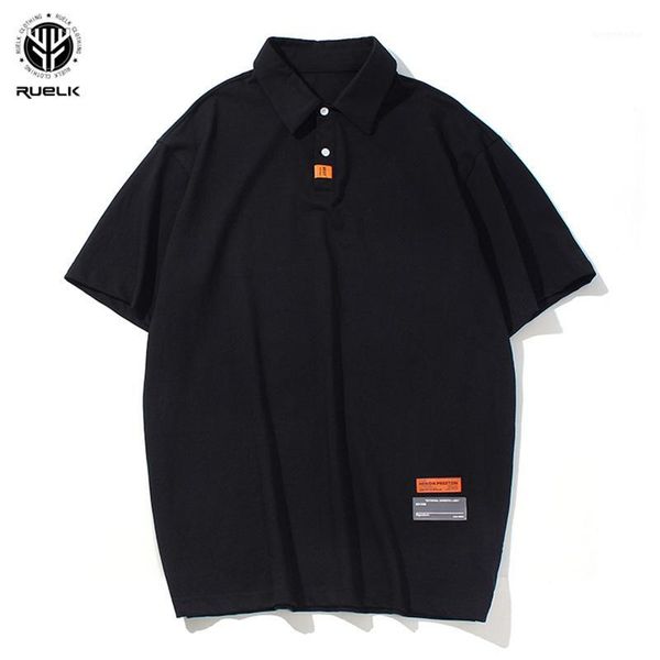 

ruelk short sleeve 2020 summer new fashion casual classic solid color t-shirt loose cotton shirt japanese men's clothing1, White;black
