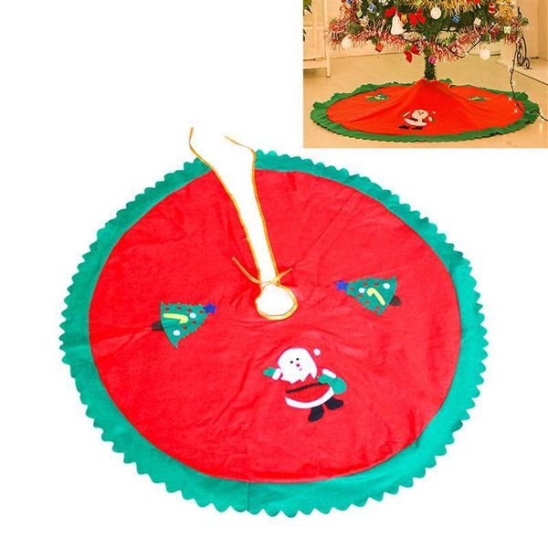 

90cm christmas tree skirt holiday tree ornaments decoration for merry christmas (red)1