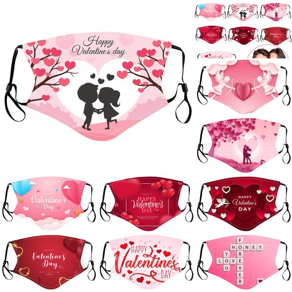 

factory valentine day customized face cotton dustproof prints respirator washable rreusable insert party masks w-0 p2kf7