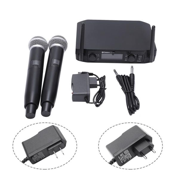 

smart fm vhf wireless microphone 2 cordless handheld mic frequency for meeting pc speaker