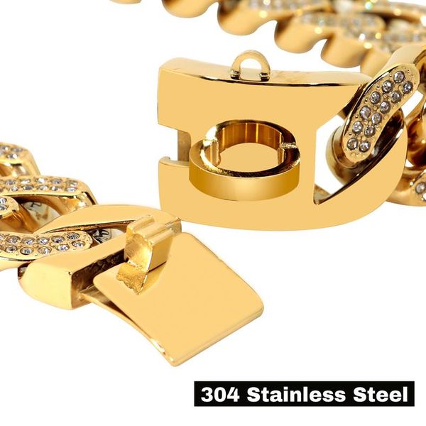 

dog chain collar strong metal stainless steel pet dog training collar for medium large dogs pitbull french bulldog sho wmtwgo