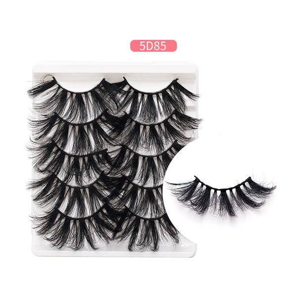 

thick long 25mm false eyelashes set 5 pairs reusable handmade fake lashes soft & vivid lashes extensions 8 models dhl free