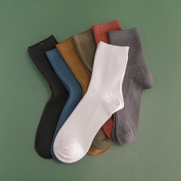 

2020 casual men's business socks summer winter cotton fashion thick keep warm absorb sweat breathable stockings, Black