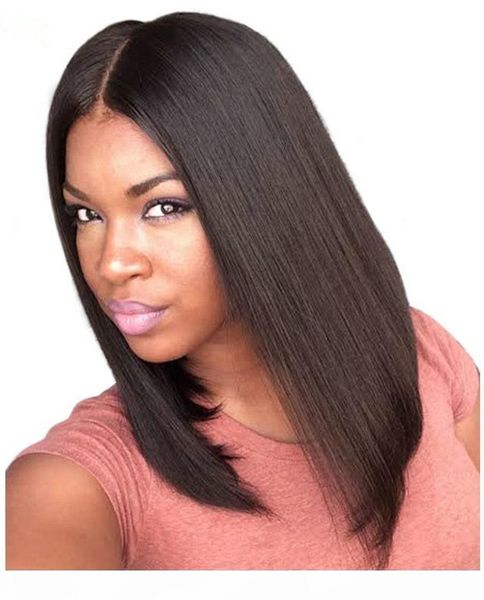 

straight short wigs for black women glueless full lace bob wig human hair lace front wigs bob wigs, Black;brown