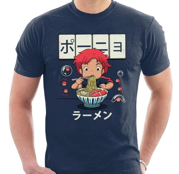 

ponyo goldfish ramen men's t shirt tee 100% cotton humor men crewneck tee shirts sport hooded sweatshirt hoodie