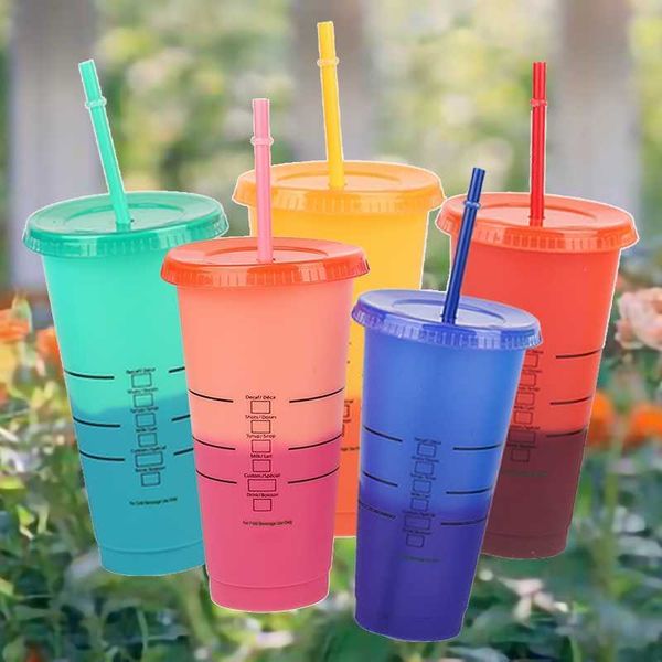 

starbucks cup reusable color changing cold plastic with lid oz9yc1