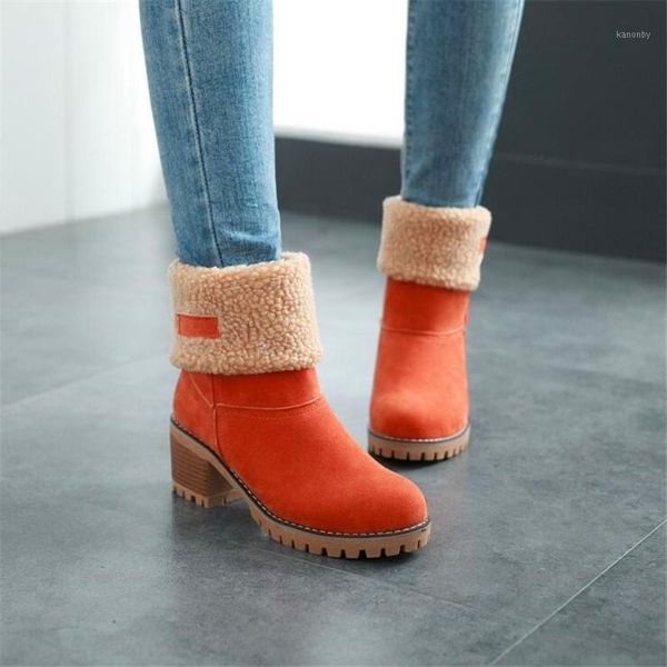 

boots snow large size thick with bottom multi-color optional women's boots1, Black