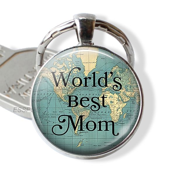 

лучшая мама в мире quote key chain day jewelry брелок автомобиля kering матери подарок для мамы, Silver