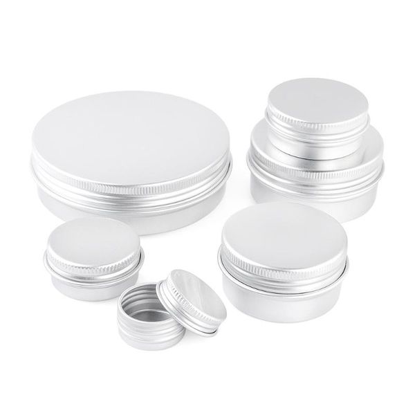 

5ml-100ml aluminium tin cans container screw lip sample cosmetic jar buttons earrings pills beads jewelry storage box, Pink;blue