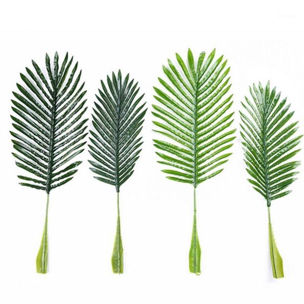 

decorative flowers & wreaths 1pcs/2pcs artificial sunflower leaf palm leaves tropical tree christmas decor diy wedding flower decorations1