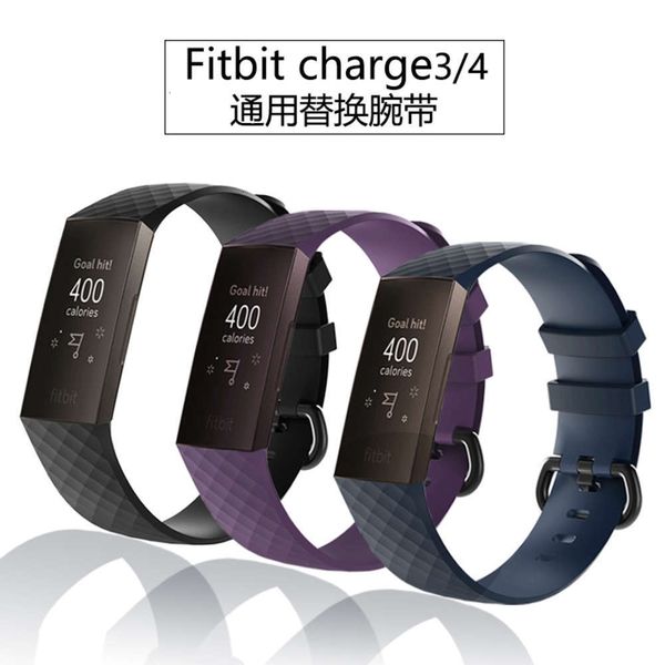 

4 silicone fitbit charge 3 smart watch strap diamond replacement braceletjk