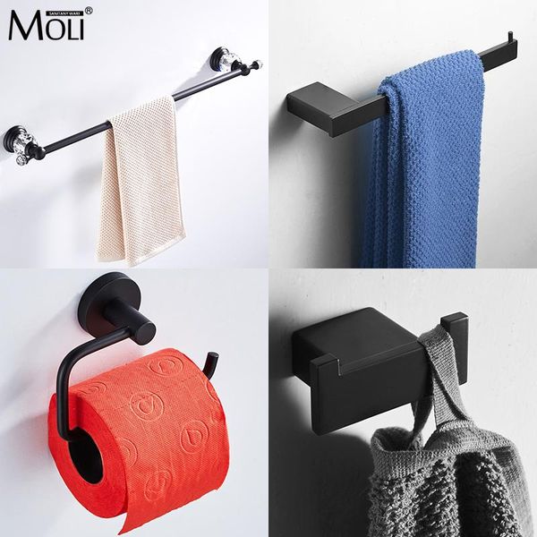 

bath accessory set black bathroom accessories hardware sets robe hook towel rail bar rack shelf tissue paper holder toothbrush mlg8530