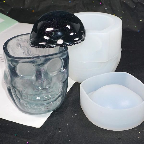 

череп пепельница аксессуар box силиконовые mold halloween gothic контейнер mold гот смола art supplies силиконовые формы для смолы изготовле, Black