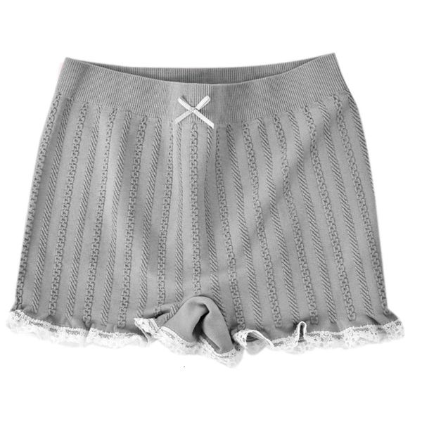 

women elastic tight shorts lace stripe under skirt safety boyshort bowknot f42f, White;black