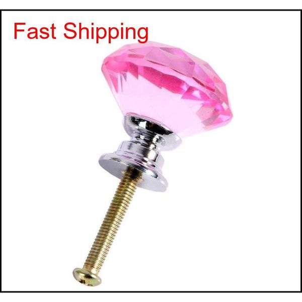 

30mm diamond shape crystal glass alloy door drawer cabinet wardrobe pull handle knobs dro qyleto bde_luck