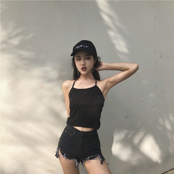 

2021 new female mode summer casual all-around wear old and shabby burr high waist fit straight tube denim street trend shorts po1f, Blue