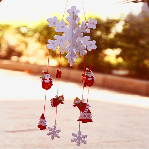 

z1tiq wind decorations christmas tree christmas wooden three-dimensional small tree snowflake accessory d8sy five-pointed star pendant new p
