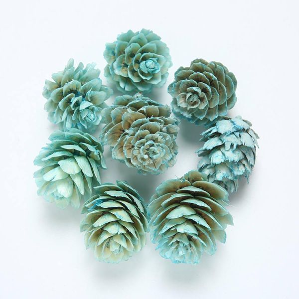 

20pcs lot new colorful natural pine cone artificial flower for wedding christmas decoration handmade wreath gift scrapbooking h jllrld
