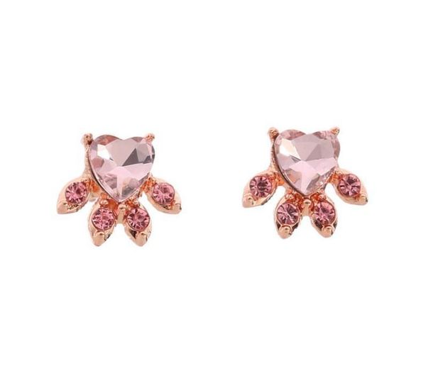 

and trendy cute cat paw print pink women fashiong rose gold stud claw earrings bear for paw dog earrings earring tmeef