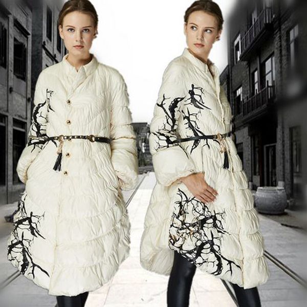 

white duck feather paka long bag, winter 2019