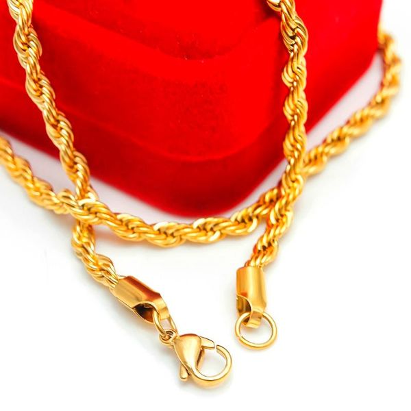 

chains wholesale lot of 5pcs in bulk stainless steel 20'' fashion gold rope chain necklace women thin 2.3mm, Silver