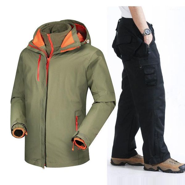 

winter 2017 ski suit super warm clothing snowboarding jacket+pants suit windproof waterproof mountain skiing for men1