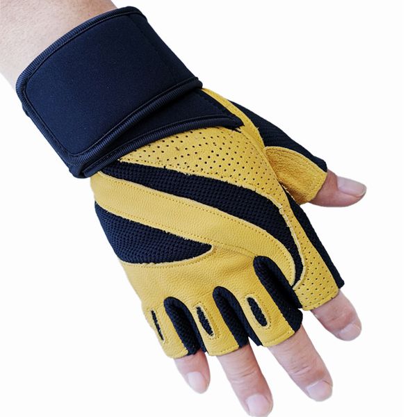 

eldiven fitness leather wristband half finger glove equipment weightlifting exercise pull-ups horizontal bar dumbbell guard palm, Blue;gray
