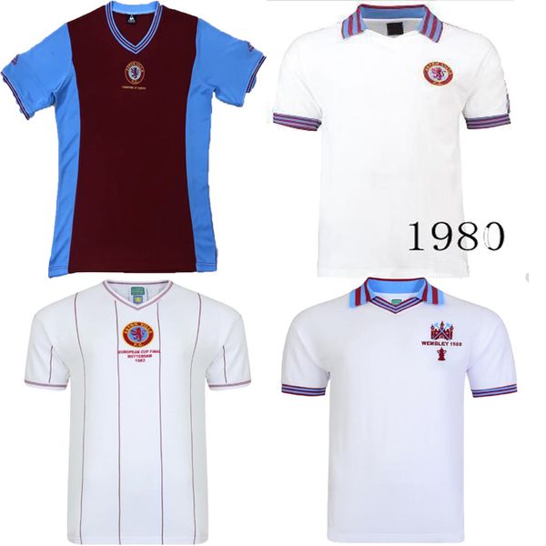 

retro classic 1981 1982 aston soccer jersey withe morley shaw home villa 81 82 vintage football shirt, Black;yellow