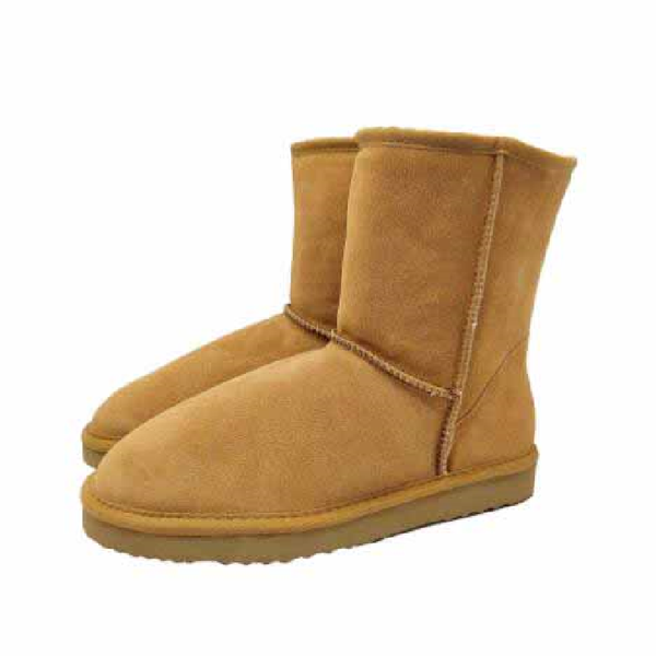 

fashion classic australian ladies snow boots 100% genuine leather cowhide mid-cut boots fashion warm winter women shoes, Black