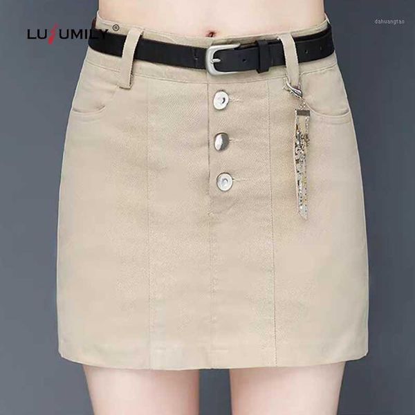

lusumily women short jeans summer 2020 button design high waist girl short pants casual denim shorts women skirt shorts1, Blue