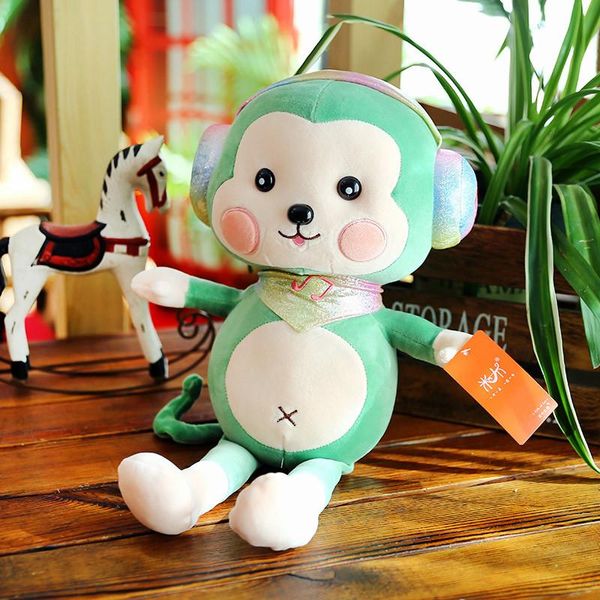 

kawaii wearing headphones monkey long arm tail stuffed doll plush toys baby sleeping appease doll birthday gifts new 30cm 90cm wmtqiw