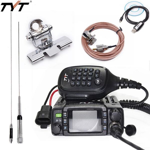 

walkie talkie tyt th-8600 ip67 waterproof dual band mini mobile radio transceiver 25w high power vhf 136-174mhz uhf400-480mhz 200ch car