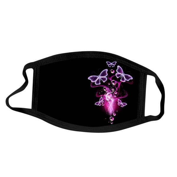 

mask reuseable breathbale face masks stylish glow butterfly print mask washable fabric mouth cover masker mascarillas 128 wmtudp