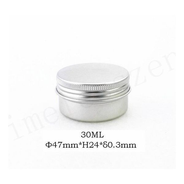 

30ml aluminum lip gloss container cream jar cosmetic container solid perfume sample packaging container cans shipping