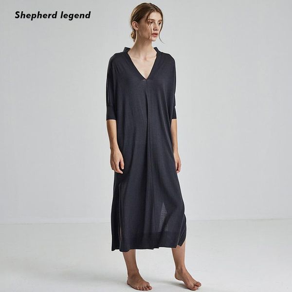 

shepherd legend new summer women clothes pure wool femme v-neck fashion popular new cropped sweaters girl sweater dress, Black;gray