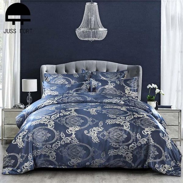 

luxury home jacquard bedding set single king  size duvet cover  comforter bed quilt covers 2/3 pcs sets