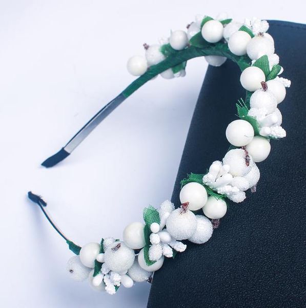 

christmas decorations children women red berry fairy hair headband birthday party cherry head band garland boho headwear artificial decor1